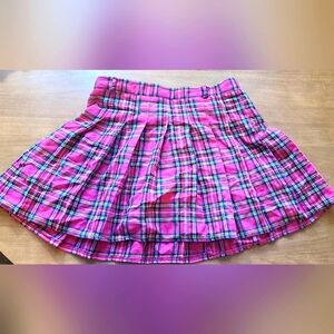 Punk Pink Plaid mini skirt